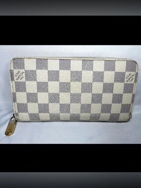 Louis Vuitton Damier Azur Zip Wallet w/ COA